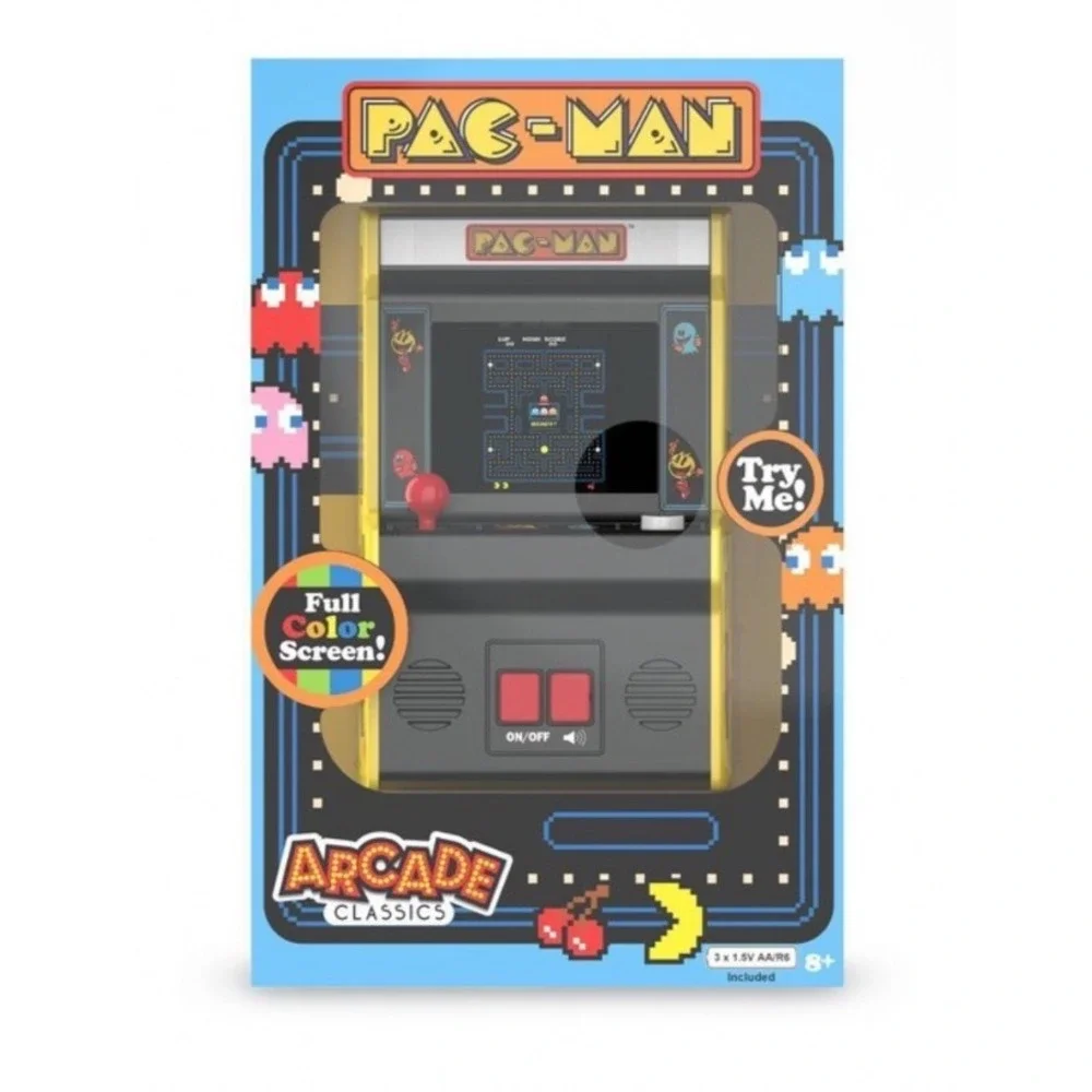 Pac-Man Arcade Classics Handheld Electronic Game Full Color Screen Retro Mini